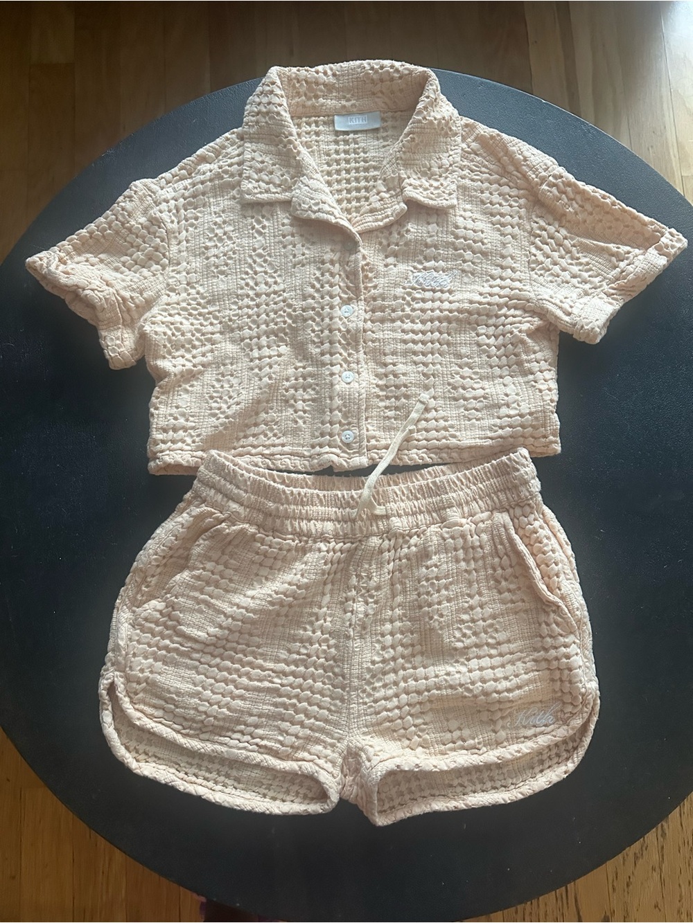 Kith Kids Peach Textured Short Set